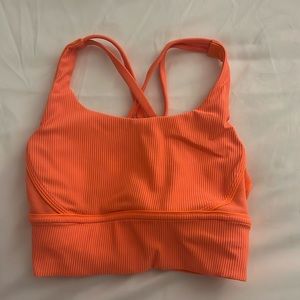 Lululemon sports bra size 4 - Free to Be Serene Longline Bra Color Orange